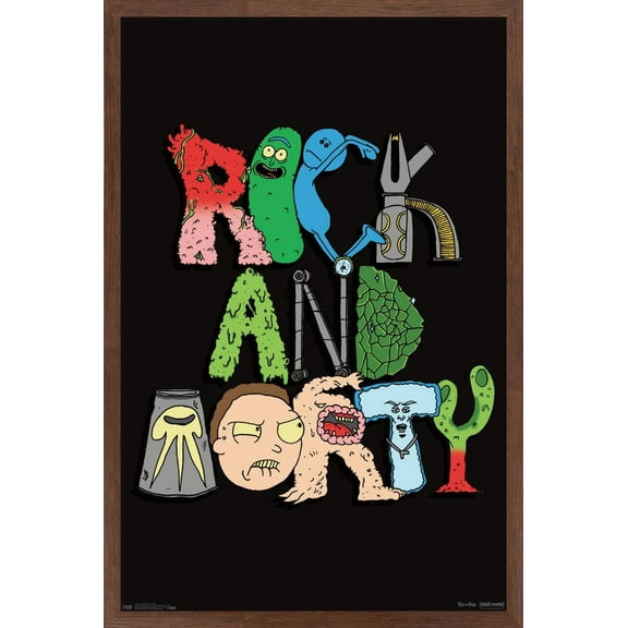 Rick And Morty - Sign Wall Poster, 14.725" x 22.375", Framed