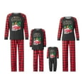 thumbnail image 5 of Popvcly Matching Family Pajamas Sets Christmas PJ's Sleepwear Printed Top with Plaid Bottom Black S-2XL, 5 of 10