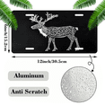 thumbnail image 2 of 1 Pcs 2D Flat License Plate Covers & Frames, Tattooed Reindeer For Decorative Front, Waterproof For Decoration Aluminum License Plate Covers & Frames Cover For Men Women, 12" X 6", 2 of 7