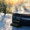 thumbnail image 4 of 3 Signature Spa Step Confer Plastics with Curved Handrails, Black, 36 Inch, 4 of 8