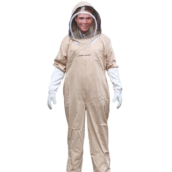 Aspectek - Apiarist Beekeeping Suit - (All-in-One) - Self Supporting Veil - Total Protection for Professional & Beginner Beekeepers - X Large