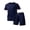 Dark Blue, variant on hotojiny Men's Tracksuit Summer 2 Piece Set Short Sleeve Crew Neck T-Shirt and Sweat Shorts Sweatsuit Sets Loungewear(White,X-Large)