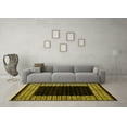 thumbnail image 3 of Ahgly Company Machine Washable Indoor Rectangle Abstract Yellow Modern Area Rugs, 3' x 5', 3 of 4