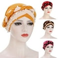 thumbnail image 3 of Dress Choice Women Turban Cap Beaded Headscarf Beanie Pre-Tied Twisted Braid Wrap Hat Faux Pearl Headwrap Hats for Women Girls, 3 of 8