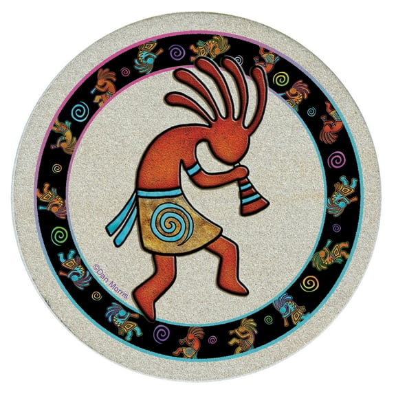 Thirstystone "Kokopelli Toss" 4-Pack Natural Sandstone Coasters