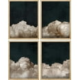 thumbnail image 2 of PixonSign Framed Wall Art Vintage Cloudy Sky Nature Landscape Prints, Set of 4 Minimalism Digital Art Paintings, Modern Wall Décor, Adhesive Canvas Posters for Home Decor - 8"x10" Natural, 2 of 5