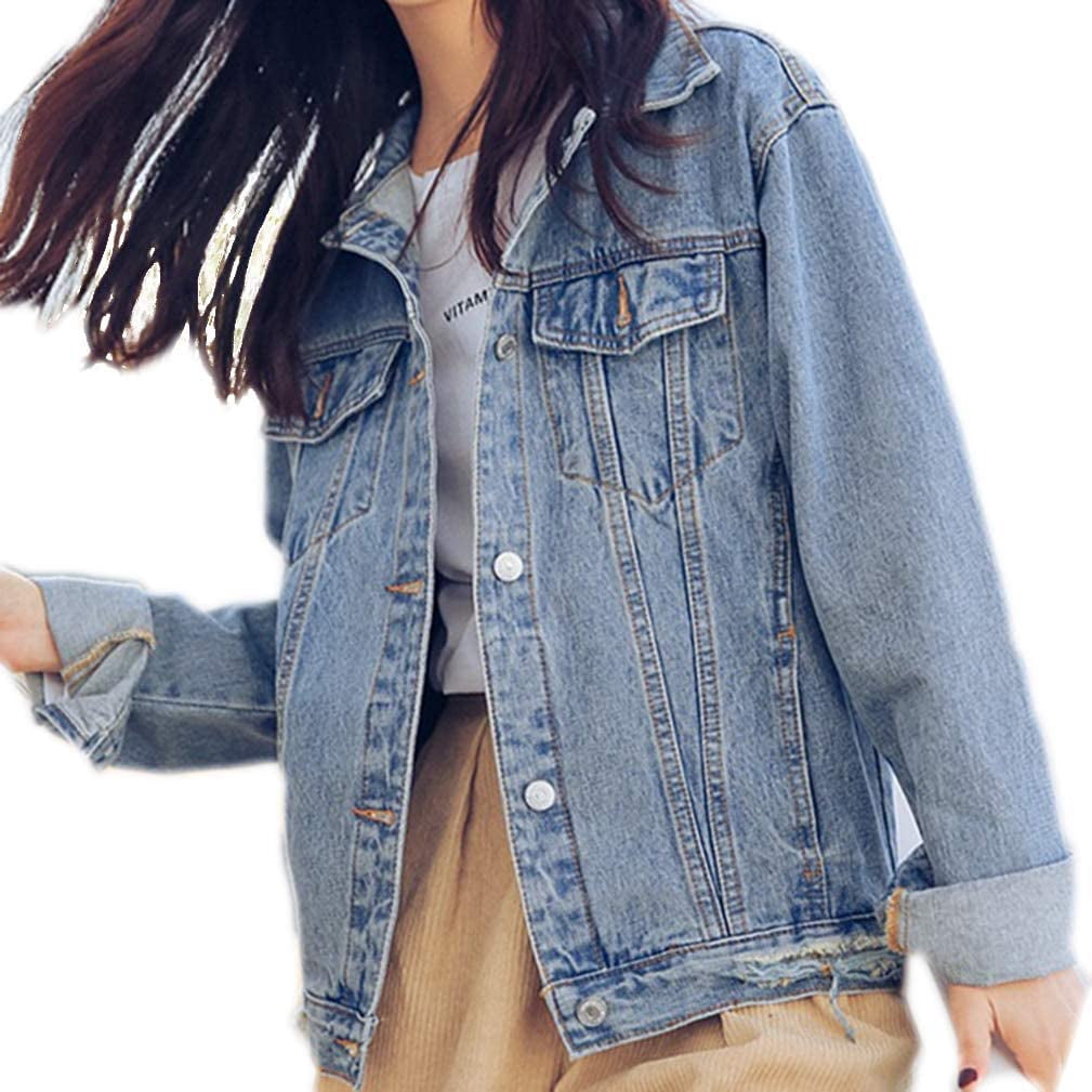 Oversized Denim Jacket Distressed 