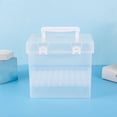 thumbnail image 1 of Caja de almacenamiento de bolígrafos para estudiantes, multifuncional, portátil, para pinceles, papelería, bolígrafo, caja de plástico transparente, 1 of 1