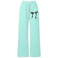 thumbnail image 3 of PMVFHDE Girls Straight Leg Pants Classic Casual Trousers Comfortable Kids Bottoms Everyday Wear Versatile School Outfits Mint Green,12-13 Years, 3 of 6