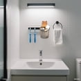 thumbnail image 3 of Adorable Bear Hug No Drill Wall Mounted Toothbrush Holder with Toothpaste Shelf Bathroom Organizer Drying Rack, 3 of 4