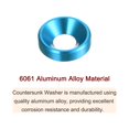 thumbnail image 4 of Unique Bargains Lot de 30 Rondelles à Encastrer M4 en Alliage d'Aluminium Anodisé pour Finition, Bleu Ciel, 4 of 4