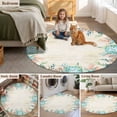 thumbnail image 5 of Beige Coastal Round Area Rug 3Ft Washable Small Circle Rugs for Kitchen Entryway, Summer Nautical Beach Coral Starfish Non-Slip Carpet Floor Mats Indoor Outdoor Carpet Runner Aesthetic Home Decor, 5 of 8