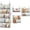 Black, variant on 6 Tier Extra Large Hanging Closet Organizer with Dividers, 5 S Hooks and 4 Dividers for Sweater Handbag Hat Accessory Storage, White