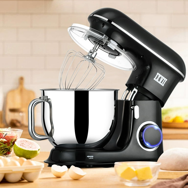 Electric Stand Mixer, 7.4 QT Stand Mixer for Kitchen, 6-Speed Tilt-Head Food Mixer, Kitchen Electric Standing Mixer with Dough Hook Wire Beater, Professional Cake Mixer Machine, Black, A5016 - Walmart.com