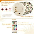 thumbnail image 5 of Yayeee Flameless Candles with Remote Flickering Battery Operated Multi Color Changing, Beige Floral Pattern, 5 of 7