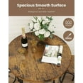 thumbnail image 5 of Cvortll 3 Piece Pub Dining Set, Modern Round bar Table and Stools for 2 Kitchen Counter Height Wood Top Bistro Easy Assemble for Breakfast Nook Living Room Small Space Restaurant, Rustic Brown, 5 of 7