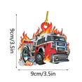thumbnail image 6 of Fire Department Ornaments, Firefighter Ornament, Fireman Ornament, Firefighter Hanging Ornaments for Car Hanging Accessories, Car Pendant for Rear View Mirror, Gifts for Firefighters Friends Family, 6 of 7