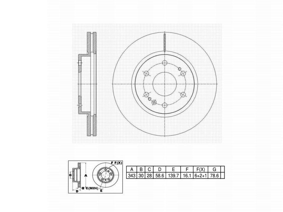 UltraHC Coated High Carbon Brake Rotor, Front UR007202, Chevrolet Silverado 1500 2021-2019