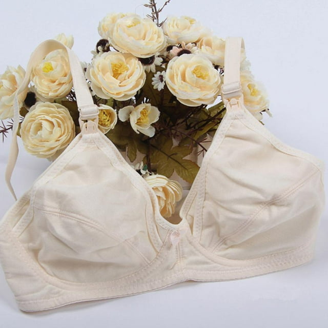 Soutien-gorge de Maternité en Coton pour Femmes, Confortable, Couleur Unie, Sans Fil