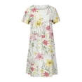 thumbnail image 5 of IROINNID Summer Dresses for Women 2024, Summer Casual Midi Dresses with Short Sleeve and Round Neck Ruffled Floral Outfits Dress, 5 of 5