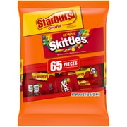 Skittles and Starburst Fun Size Chewy Candy Variety Pack - 65 Ct Bag