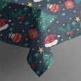 thumbnail image 5 of Dark Blue Christmas Pattern Square Tablecloth,Waterproof Square Table Cover,Wipeable Spillproof Washable Table Cover for Home Kitchen Party Decor 60"x60"(152x152cm), 5 of 6