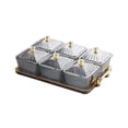 thumbnail image 4 of deevoka Divided Serving Dishes Nordic Dried Fruit Plate for Chocolate Cookies Fruits gray, 4 of 9