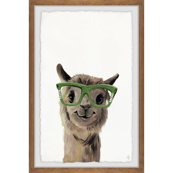 Marmont Hill Geeky Llama Framed Wall Art