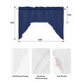thumbnail image 5 of Navy Blue Pure Color Swag Valances for Windows, Small Curtains Drapes, Aesthetics Contemporary Luxury Kitchen Window Curtains Over Sink Window Treatment Valance for Bedroom/Bathroom 56"x36", 5 of 5