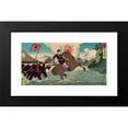 thumbnail image 2 of Watanabe Nobukazu 14x9 Black Modern Framed Museum Art Print Titled - Advancing from Liziyuan to Attack Jiuliancheng (1894), 2 of 5
