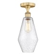 thumbnail image 3 of Innovations Lighting  Cindyrella - 1 Light 7" Semi-Flush Mount Brushed Brass/Seedy, 3 of 5
