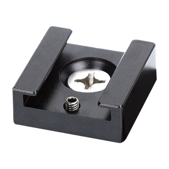 CRAFTHROU 2Ud Montura De Zapata Fría Ajustable Para Flash Con Tornillo 1 4 En Negro