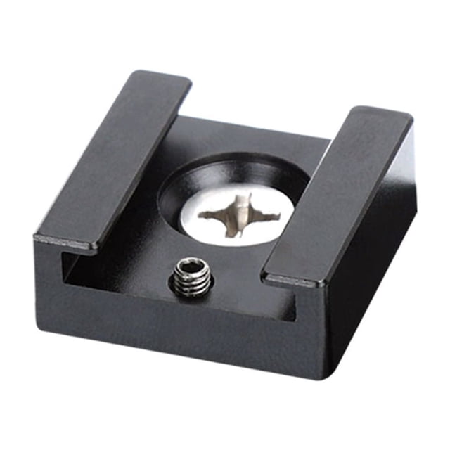 CRAFTHROU 2Ud Montura De Zapata Fría Ajustable Para Flash Con Tornillo 1 4 En Negro