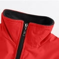 thumbnail image 3 of Plus Size Sports Jacket Vest Women Mens Zip-Up Fleece Softshell Vests Slim-Fit Light Weight Running Travel Coats Red, 3XL, 3 of 6