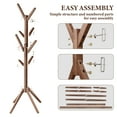 thumbnail image 2 of Freestanding Coat Rack with 8 Hooks,Wooden Entryway Coat Stand for Hats,Scarves,Bags,Heavy Duty Clothes Rack for Hallway,Bedroom & Office,Easy Assembly,Modern Home Decor, 2 of 7