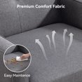 thumbnail image 4 of Modern Breathable Farbic Accent Chair with Arms, Upholstered Lounge Chair For Living room Bedroom Reading Home Office(1PC,Gray), 4 of 9