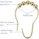 thumbnail image 3 of Shower Curtain Hooks Rings, Stainless Steel Rust-Resistant Shower Curtain Rings and Hooks-Set of 24-Polished Golden, 3 of 5