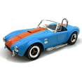 thumbnail image 2 of Diecast Car & LED Display Case Package - 1965 Shelby Cobra 427 S/C Convertible, Blue w/ Orange Stripes - Shelby  SC129 - 1/18 Scale Diecast Model Toy Car w/LED Display Case, 2 of 4