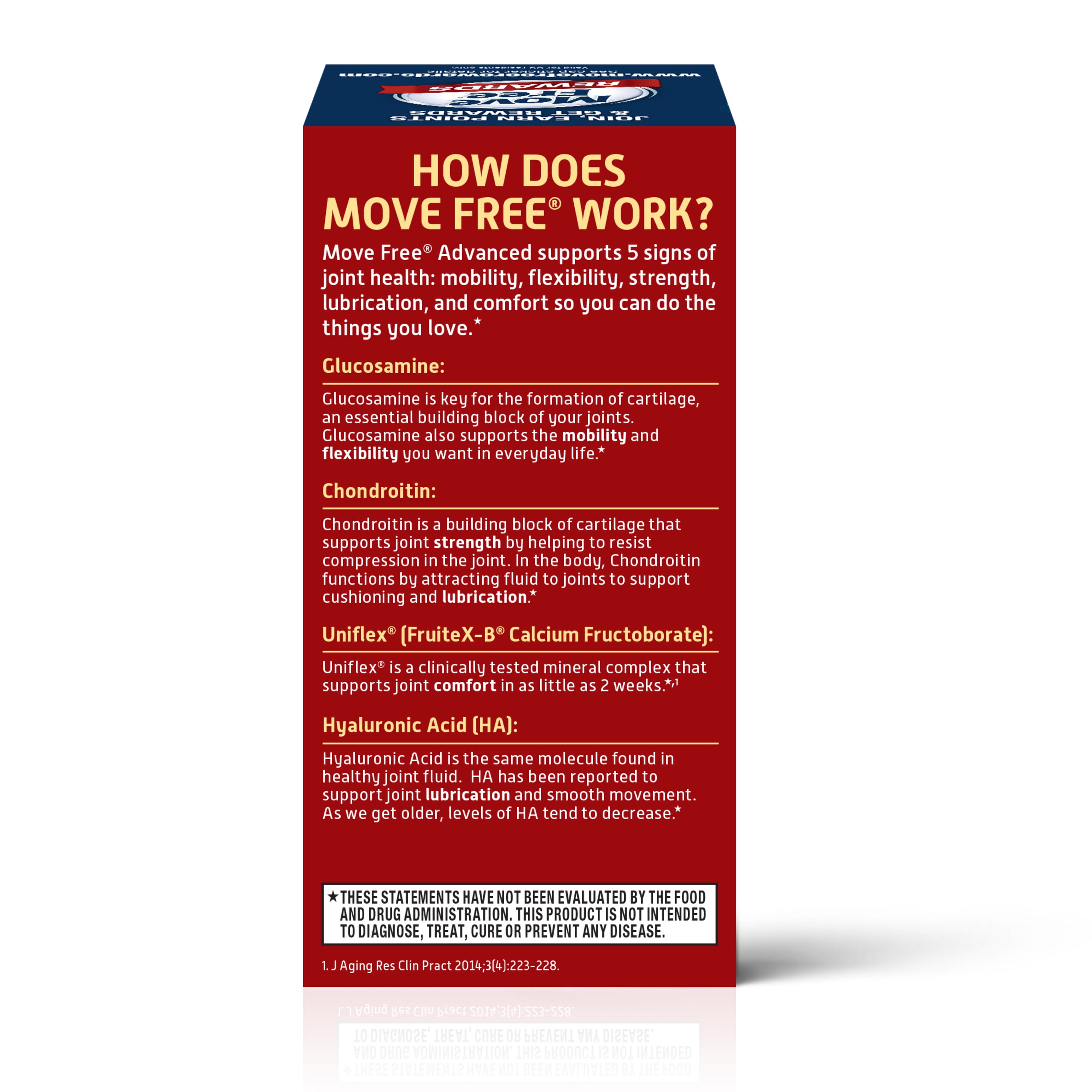 Move Free Advanced, 80 tablets - Joint Health Supplement with Glucosamine and Chondroitin