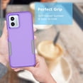 thumbnail image 6 of For Motorola Moto G 5G 2023 Case, 2 in 1 Hard PC Phone Case for Moto G Power 2023 6.5", Takfox Rubber & Rugged Sturdy Shockproof Full Body Protection Case Cover,Purple, 6 of 10