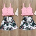 thumbnail image 5 of 2pcs/set Summer Toddler Baby Girls Vest Crop Tops Short Pants Outfits Clothes Set, 5 of 5