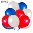 thumbnail image 2 of 60 Pack Red White And Blue Balloons 12 Inch Latex Party Balloons Perfect Party Birthday Decoration For All Occasions, 2 of 9