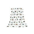 thumbnail image 3 of Christmas Snowman Print Flannel Blanket, White Cozy Soft Lightweight Nap Blanket, for Holiday Gift Home Decor, 51.18x 39.37 inch, 3 of 6