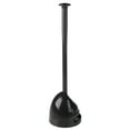 thumbnail image 6 of mDesign Plastic Freestanding Hideaway Toilet Bowl Plunger with Holder, Black, 6 of 6