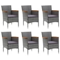 thumbnail image 4 of vidaXL 7 Piece Garden Dining Set Grey, 4 of 7