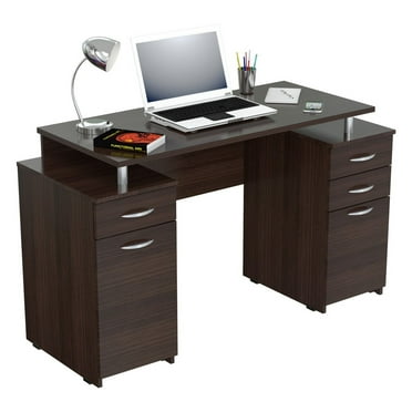 Inval Merlin 3-Shelf Computer Desk, White - Walmart.com