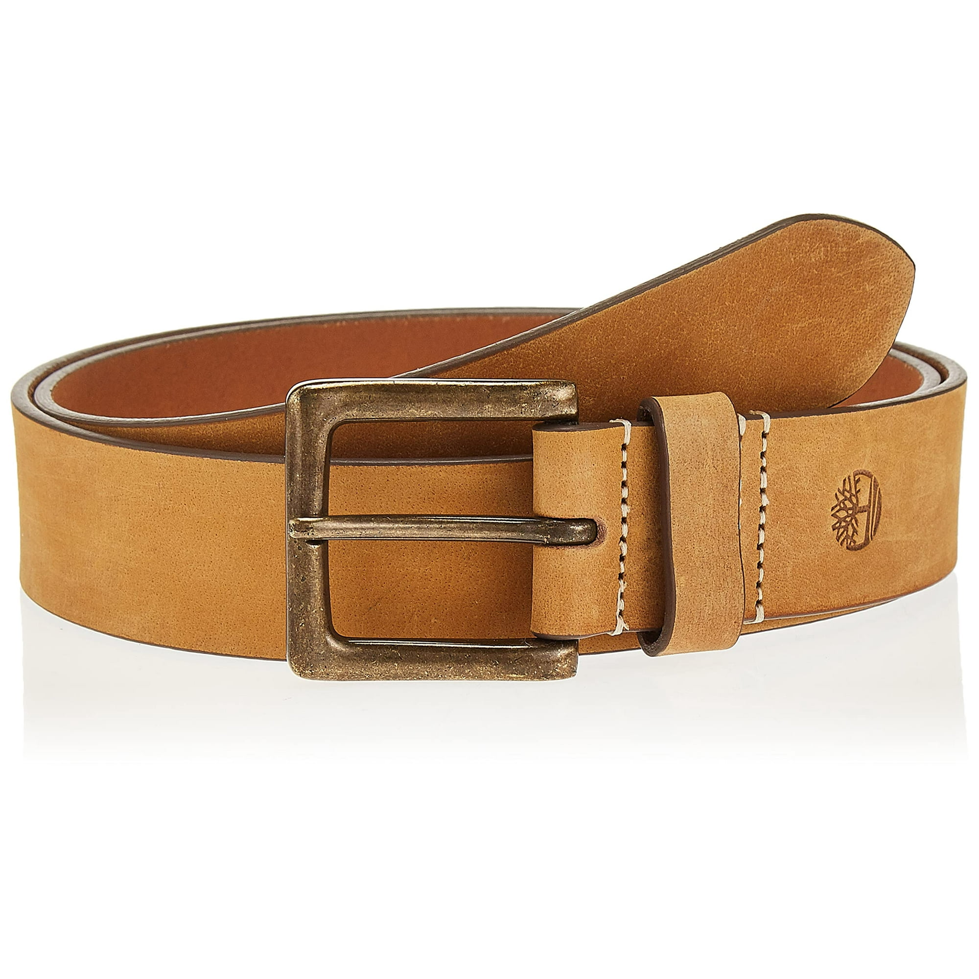 Timberland Men s 38 Mm Boot Leather Wheat Belt Beige 34