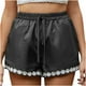 thumbnail image 1 of Pantalones cortos de verano de moda para mujer, pantalones cortos de cintura elástica con bolsillos florales y vendaje sexy Fridja  fhjkhfk459232, 1 of 9