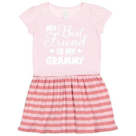 

Inktastic My Best Friend is My Grammy with Hearts Gift Toddler Girl Dress