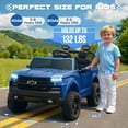thumbnail image 3 of iYofe 24V Ride on Cars for Kids, Chevrolet Silverado 2 Seat Battery Powered Ride on Toys with Remote Control, 4 Wheels Suspension, LED Light, MP3 Player, Electric Car for Kids Boys Girls Gifts, Blue, 3 of 9